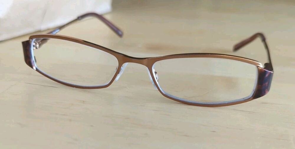 Daisy Fuentes Glasses Rosie 057-135 Zyloware‎ Frames Only Brown & Rose Gold